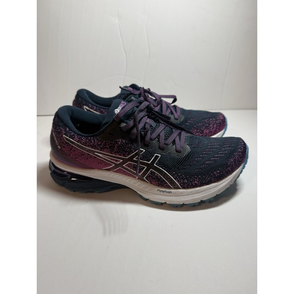 Asics GT 2000 9 Black Purple Running Shoes Sneakers Women Sz 7